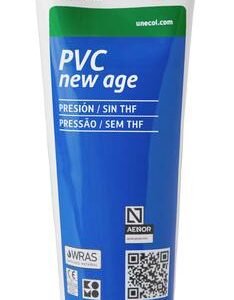 PVC NEW AGE, tubo plástico 125 ml con colgador