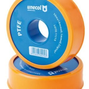CINTA PTFE, Rollo 50 m x 19 mm x 0,1 mm. 0,52g/cm3