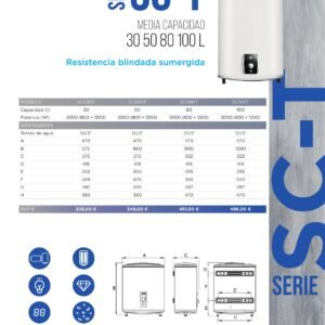 TERMO 100 L. SC - Plano - Digital SMART - Biposicional