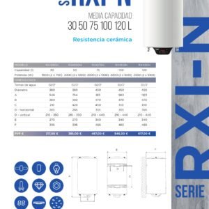 TERMO 100 L. RXI - Triposicional - SMART (Inteligente)