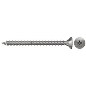 Tornillo de aglomerado fischer PowerFast-SZ 3,5x20 A2F con cabeza avellanada, rosca total y engarce PZ (300 uds.)