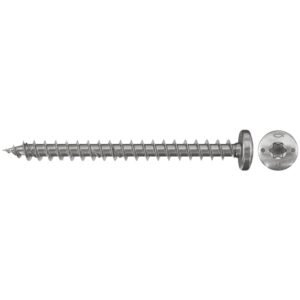 Tornillo de aglomerado fischer PowerFast-PT 3,5x12 A2F con cabeza redonda, rosca total y engarce TX (200 uds.)