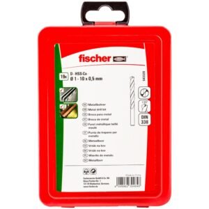 Estuche de brocas para metal HSS-G con aleación de cobalto (5% Co) DIN338 1-10 mm 19pcs.