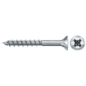 Tornillo de aglomerado fischer PowerFast II CZP 3,5x40 BC con cabeza avellanada, rosca parcial y engarce PZ (200 uds.)