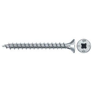 Tornillo de aglomerado fischer PowerFast II CZF 3x25 BC con cabeza avellanada, rosca total y engarce PZ (100 uds.)