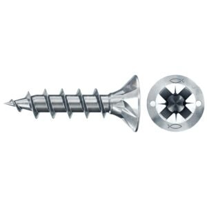 Tornillo de aglomerado fischer PowerFast II RZF 3,5x16 BC con cabeza redonda, rosca completa y engarce PZ (500 uds.)