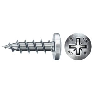 Tornillo de aglomerado fischer PowerFast II PZF 3,5x20 BC con cabeza redonda, rosca completa y engarce PZ (200 uds.)