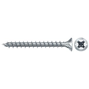 Tornillo de aglomerado fischer PowerFast II CZF 3,5x30 BC con cabeza avellanada, rosca total y engarce PZ (1000 uds.)