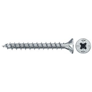 Tornillo de aglomerado fischer PowerFast II CZF 4,5x45 BC con cabeza avellanada, rosca total y engarce PZ (200 uds.)