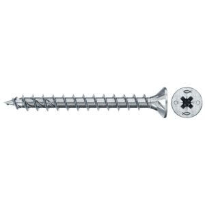 Tornillo de aglomerado fischer PowerFast II CZF 5x40 BC con cabeza avellanada, rosca total y engarce PZ (500 uds.)