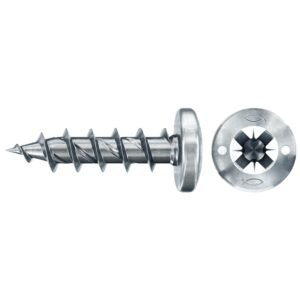 Tornillo de aglomerado fischer PowerFast II CZP 5x45 BC con cabeza avellanada, rosca parcial y engarce PZ (50 uds.)