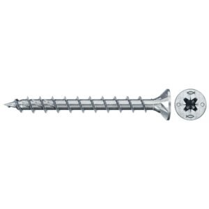 Tornillo de aglomerado fischer PowerFast II CZF 6x50 BC con cabeza avellanada, rosca total y engarce PZ (400 uds.)