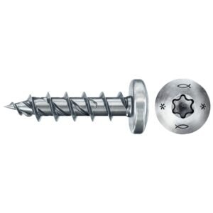 Tornillos para madera fischer PowerFast II CTP 6x40 BC con cabeza avellanada, rosca parcial y engarce TX (500 uds.)