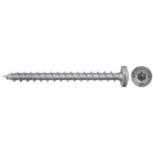 Tornillo de aglomerado fischer PowerFast II PTF 4x16 BZ con cabeza redonda, rosca completa y engarce TX (200 uds.)