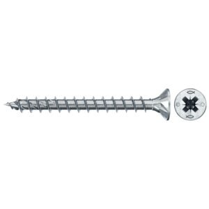 Tornillos de aglomerado fischer PowerFast II CZF 4x50 BC con cabeza avellanada, rosca total y engarce PZ (12 uds.)