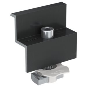 Abrazadera final preensamblada Fischer PM F 40 AL de aluminio negro