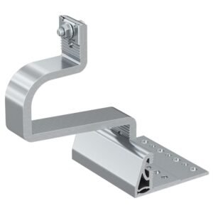 Gancho fischer para tejado inclinado con cubierta de tejas y 3 posiciones de ajuste RH 52-67 VB AL de aluminio.