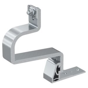 Gancho fischer para tejado inclinado con cubierta de tejas y 2 posiciones de ajuste RH 52-67 V AL de aluminio.