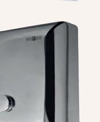 Serie BIGFLOW Secamanos con pulsador ABS blanco