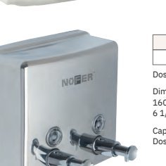 Dosificador de jabón cuadrado 1200 ml INOX blanco