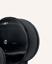 Portarrollos XL de papel higiénico rollo industrial con cerradura acero inoxidable negro