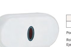 Portarrollos doble de papel higiénico rollo industrial ABS blanco