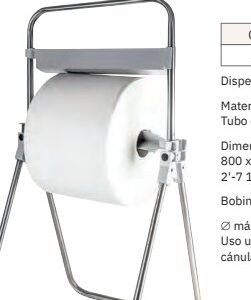 Portarrolos industrial extragrande acero blanco