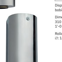 Dispensador papel mecha acero inoxidable brillo