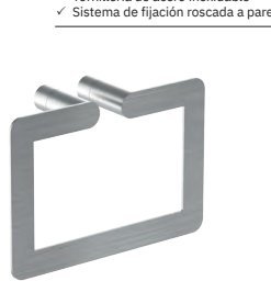 Toallero acero inoxidable AISI 304 satinado