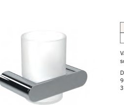 Serie VERONA BRILLO - Vaso para cepillo de dientes con soporte pared