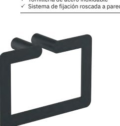 Toallero acero inoxidable AISI 304 negro