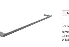 Serie CORINTO SATINADO - Toallero acero inoxidable AISI 304