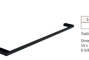 Serie CORINTO NEGRO - Toallero acero inoxidable AISI 304