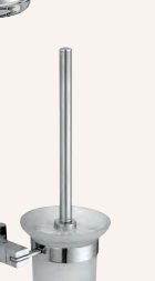 Serie BARCELONA - Vaso vidrio con soporte acero inoxidable AISI 304 brillo