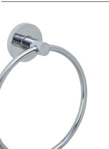 Serie NIZA BRILLO - Toallero de aro acero inoxidable AISI 304
