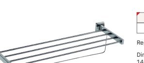 Serie CLASSIC - Repisa acero inoxidable acabado brillo, 600 mm