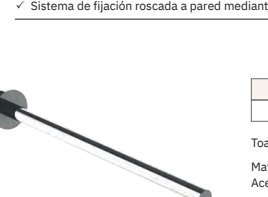 Serie CRETA BRILLO - Toallero latón cromado