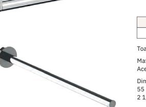 Serie SANTORINI - Aro toallero latón cromado brillo