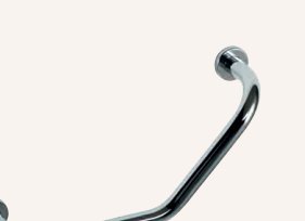 Serie SIENA - Repisa toallas con barra inferior latón cromado