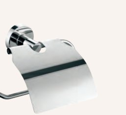 Serie CORFU - Jabonera de vidrio con soporte mural de Zinc + acero inoxidable AISI201. Acabado brillo