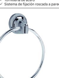 Serie HOTEL - Toallero doble zamac acabado brillo