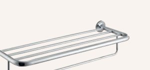 Serie HOTEL - Toallero doble 600 mm zamac acabado brillo