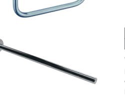 Serie LINE - Toallero aro rectangular zamac acabado blanco