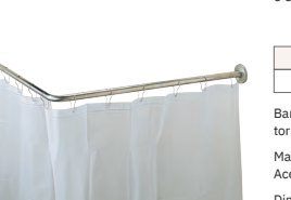 Barra de cortina con tornillos ocultos acero inoxidable brillo