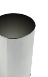 Papelera gran capacidad acero inoxidable AISI 304 reciclaje tres cubetas y tapa 150 l satinado