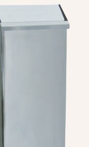 Papelera acero inoxidable rectangular con tapa basculante 40 l brillo