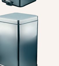 Cubeta higiénica con pedal 12 l acero inoxidable acabado brillo