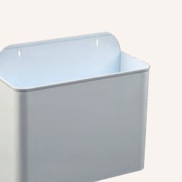 Papelera mural con tapa y cerradura acero inoxidable satinado