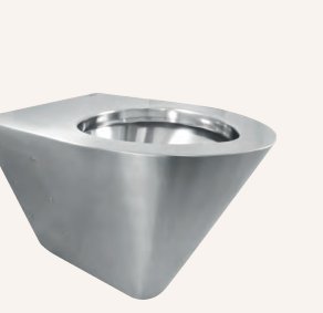 Inodoro adaptado salida pared acero inoxidable AISI 304 brillo