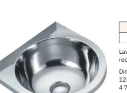 Lavamanos esquinero abierto Ø 230 brillo